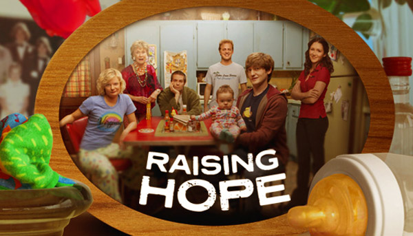 (Pictured: The cast from 'Raising Hope' appear...