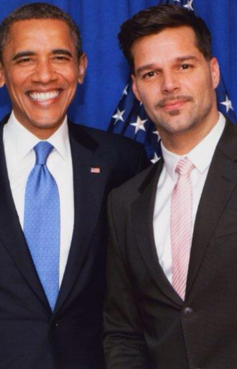 Ricky Martin posted this photo the day Barack...