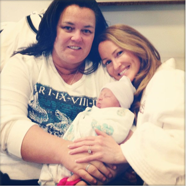 Rosie ODonnell and wife Michelle Rounds appear with this new baby girl, Dakota, in an Instagram photo ODonnell posted on Jan. 9, 2013. - Provided courtesy of twitter.com/Rosie/status/289089239294033920 / instagram.com/p/URkSICjmJp/ Rosie ODonnell and wife Michelle Rounds appear with this new baby girl, Dakota, in an Instagram photo ODonnell posted on Jan. 9, 2013. - Provided courtesy of twitter.com/Rosie/status/289089239294033920 / instagram.com/p/URkSICjmJp/
