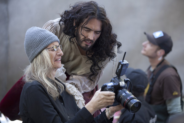 Russell Brand appears in a behind the scenes...