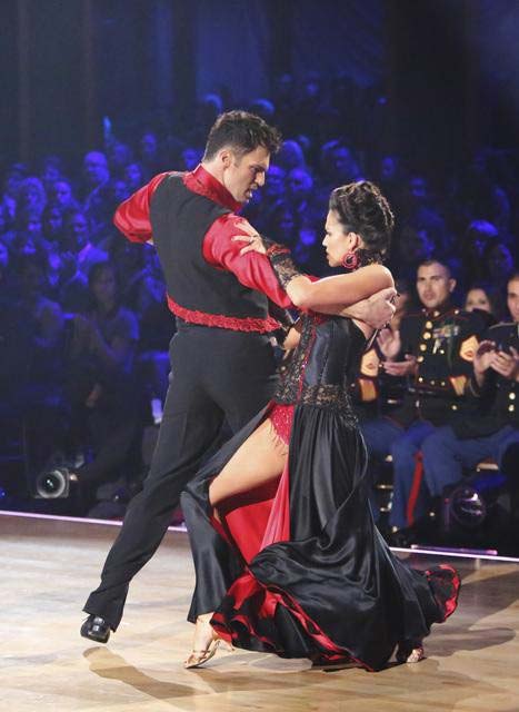 Reality star Melissa Rycroft and her dance partners Tony Dovolani and Henry Byalikov received 30 out of 30 points from the judges for their Paso Doble on 'Dancing With The Stars: All-Stars,' which aired on November 12, 2012.