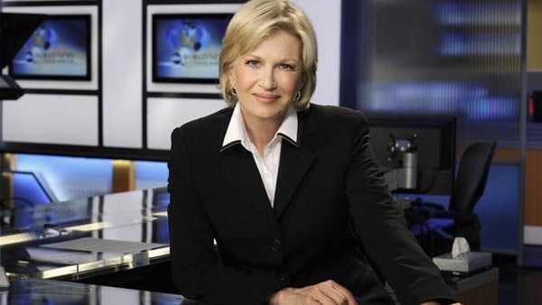 Diane Sawyer appears in a promotional photo for 'ABC's World News'.