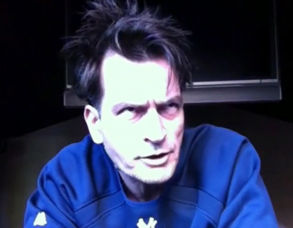 Charlie Sheen on his uStream webcast 'Sheen's Corner Episode 3, Torpedoes of Truth Part 2' on Monday, March 7, 2011.