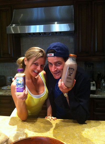 Charlie Sheen and pornstar, Bree Olsen, at his...