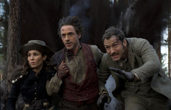 Pictured: From left, Noomi Rapace, Robert Downey...