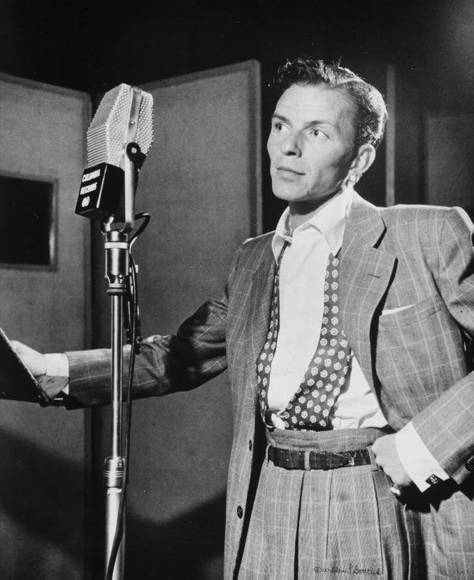 Frank Sinatra is seen in this 1947 photo taken...