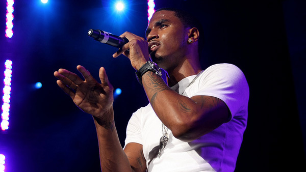 Trey Songz appears in a photo from a performance...