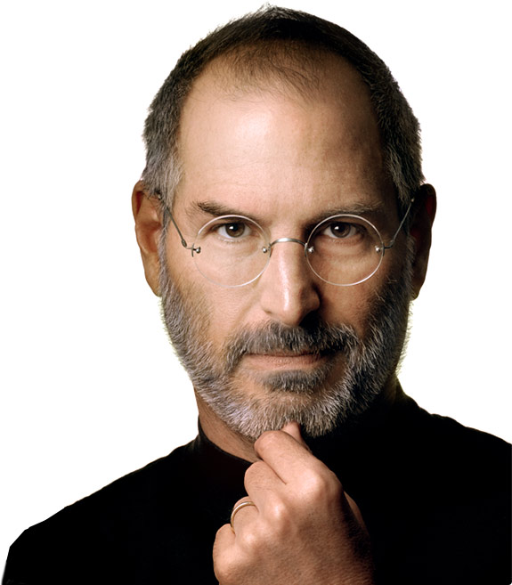 Steve Jobs appears in a still from the Apple.com...