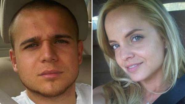Mena Suvari and Simone Sestito appear in undated photos from their official Twitter pages.