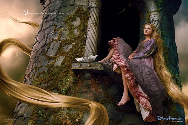 Taylor Swift plays Rapunzel in Annie Leibowitzs Disney Dream Dream Portraits series. - Provided courtesy of Disney Enterprises Inc. / Annie Leibowitz Taylor Swift plays Rapunzel in Annie Leibowitzs Disney Dream Dream Portraits series. - Provided courtesy of Disney Enterprises Inc. / Annie Leibowitz
