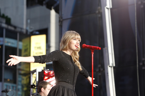 Taylor Swift performs in Times Square in New...
