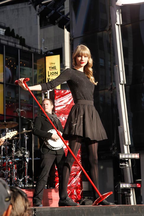 Taylor Swift performs in Times Square in New...