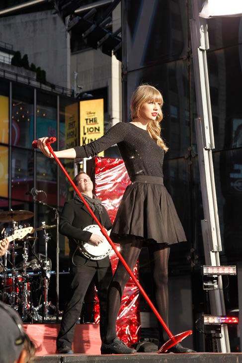 Taylor Swift performs in Times Square in New...