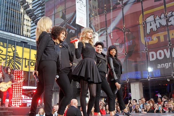 Taylor Swift performs in Times Square in New...