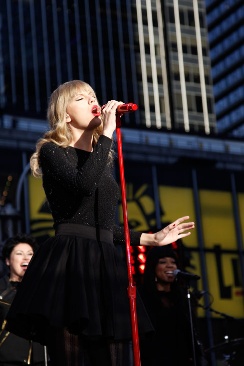 Taylor Swift performs in Times Square in New...