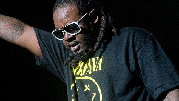 T-Pain appears in a photo performing at the...