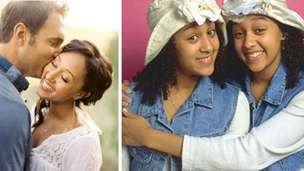 Tamera Mowry and Adam Houseley appear in a...