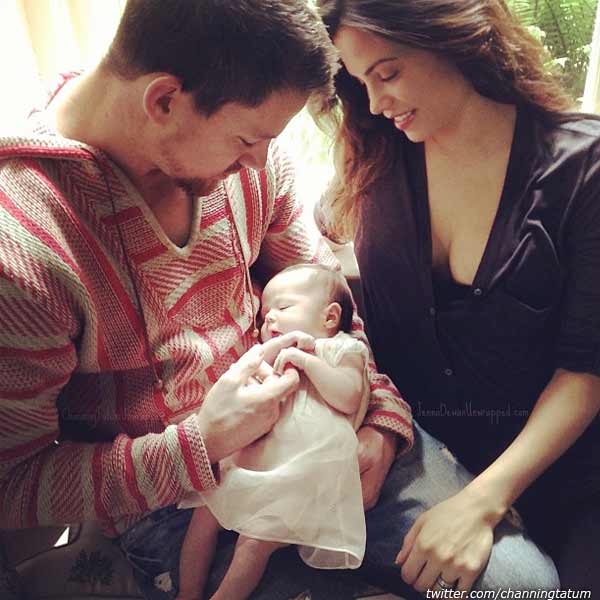 Channing Tatum and his wife, Jenna Dewan, appear in a photo with their daughter Everly posted on June 16, 2013. - Provided courtesy of twitter.com/channingtatum Channing Tatum and his wife, Jenna Dewan, appear in a photo with their daughter Everly posted on June 16, 2013. - Provided courtesy of twitter.com/channingtatum