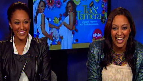 Tia (right) and Tamera (left) Mowry speak to...