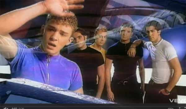 A scene from the N'Sync music video 'I Want You...