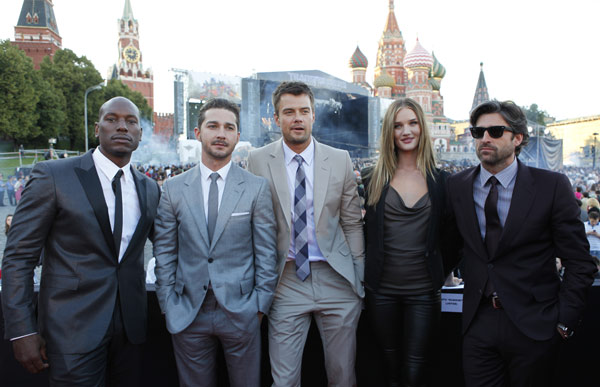 From left: Tyrese Gibson, Shia LaBeouf, Josh...