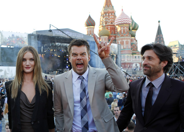 From left: Rosie Huntington-Whiteley, Josh...