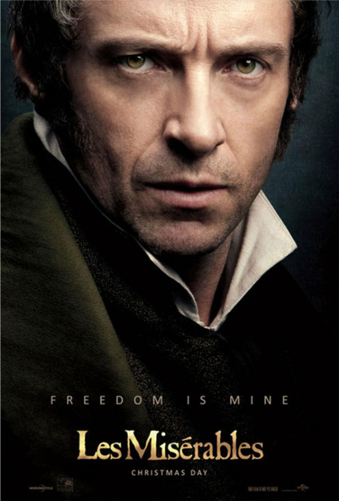 Hugh Jackman appears as Jean Valjean in an...