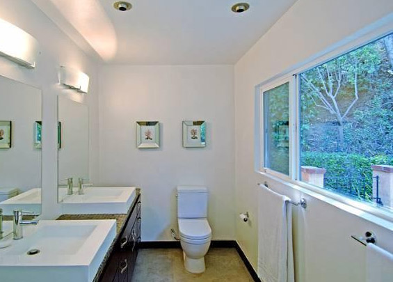 A bathroom inside Estella Warren's Beverly Hills...