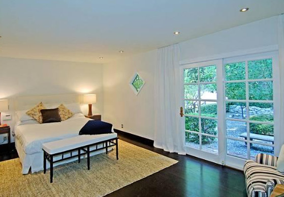 A bedroom inside Estella Warren's Beverly Hills...