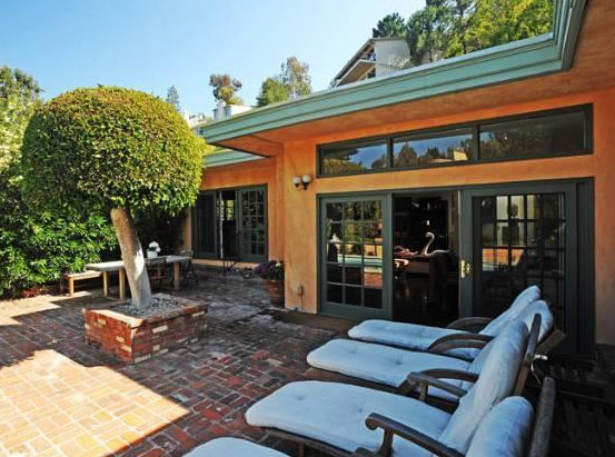 The patio outside Estella Warren's Beverly Hills home. The actress listed the property for sale in May 2011 for almost 1.4 million.