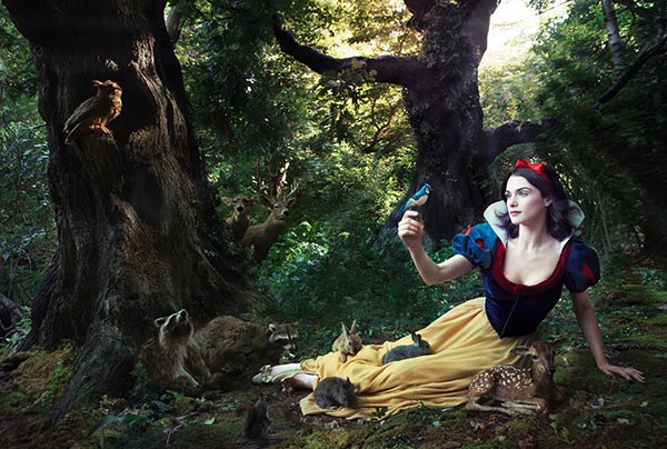 Rachel Weisz plays Snow White in Annie Leibowitz's Disney Dream Dream Portraits series.