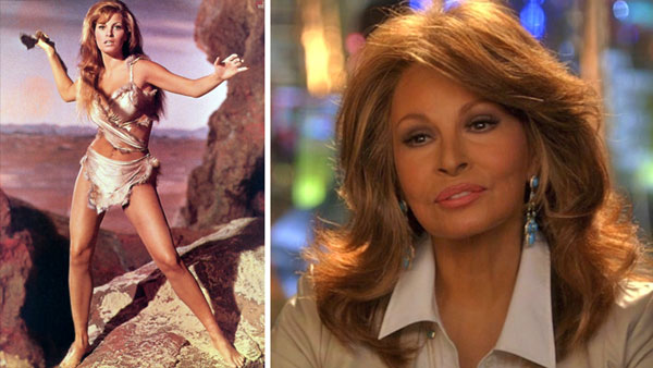 Raquel Welchh appears in scenes from the movie...