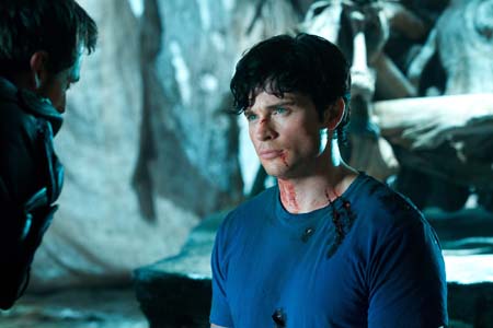 Callum Blue appears as Zod and Tom Welling as Clark Kent on the 'Smallville' episode 'Dominion,' set to air on April 29, 2011.