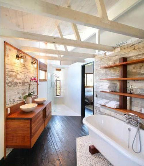 One of the three bathrooms in Olivia Wilde's...