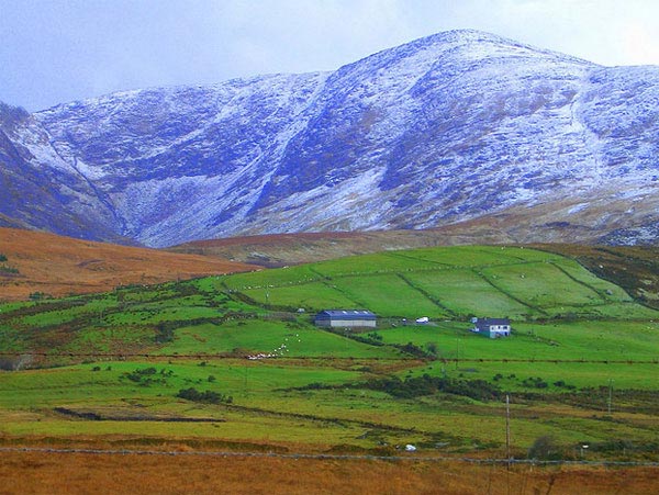 A photo of the hills of Ireland, taken in...