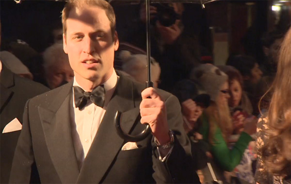Prince William appears at the UK premiere of...