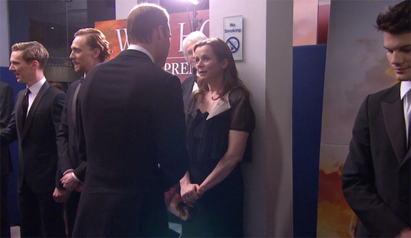 Prince William, the Duke of Cambridge, greets...
