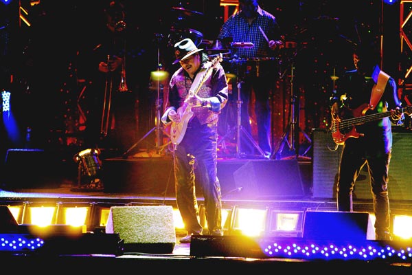 Santana performed with the dance troupe on week...