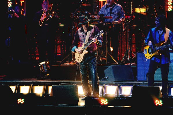 Santana performed with the dance troupe on week...