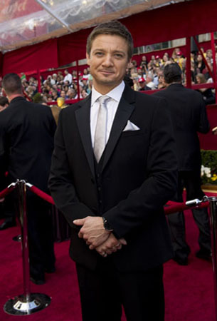 Jeremy Renner on the red carpet, 2010.