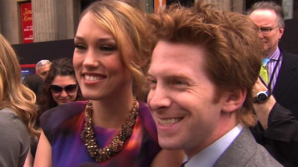 Seth Green and his wife, Clare Grant talk to...