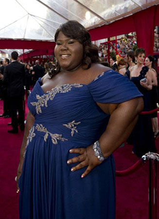 Gabourey Sidibe on the red carpet, 2010.