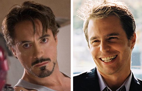 Robert Downey Jr. (left) appears in a scene...