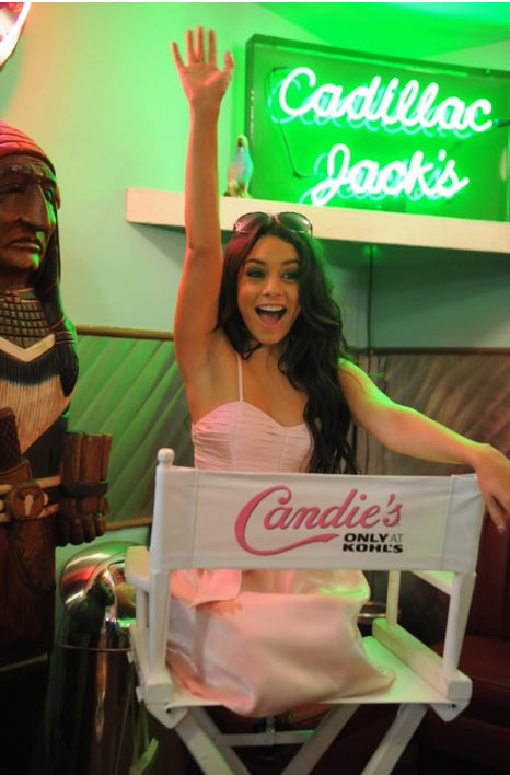 Vanessa Hudgens appears in a 2011 promotional photo taken for the Spring 2011 ad campaign of Candie's apparel, available at Kohl's stores.