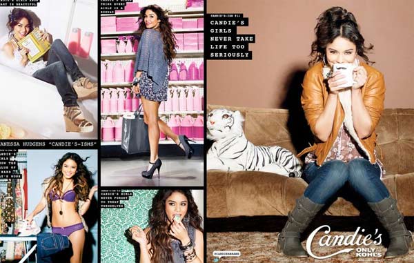 Vanessa Hudgens appears in a promotional photo taken for the a new ad campaign for Candie's apparel, available at Kohl's stores, that was unveiled in June 2011.