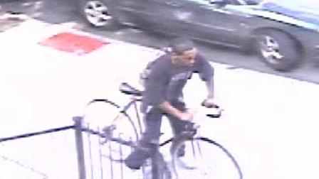 NYPD is looking for a bandit on a bicycle. He is wanted in connection with five thefts in the Forest Hills section of Queens. In each case, the suspect approaches the victim on a bicycle, takes something from them such as jewelry or a purse, and flees the location on the bicycle.
The bandit was riding a red bicycle in the first four incidents. He was riding a silver BMX bicycle with rear pegs in the last incident.