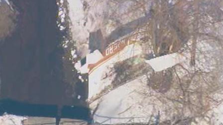 NewsCopter 7 over the scene of a small plane crash in Lincoln Park, New Jersey