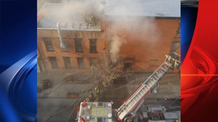 Eyewitness News viewer photo of an apartment building fire in Carroll Gardens, Brooklyn on Friday, March 18, 2011.