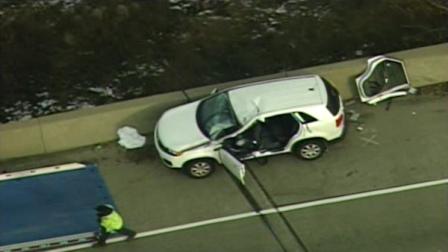 tire hits car