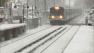 long island railroad in snow